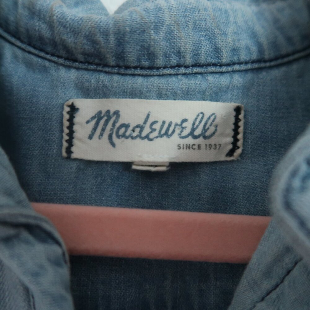 Madewell Chambray Button-Up Shirt - Size Small - Picture 4 of 8